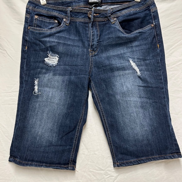 Darkwash Dollhouse Jorts - Picture 1 of 3